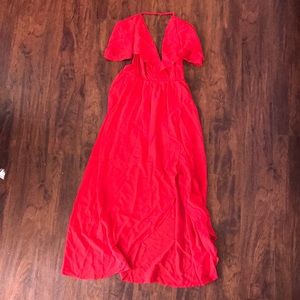 Red maxi dress XS